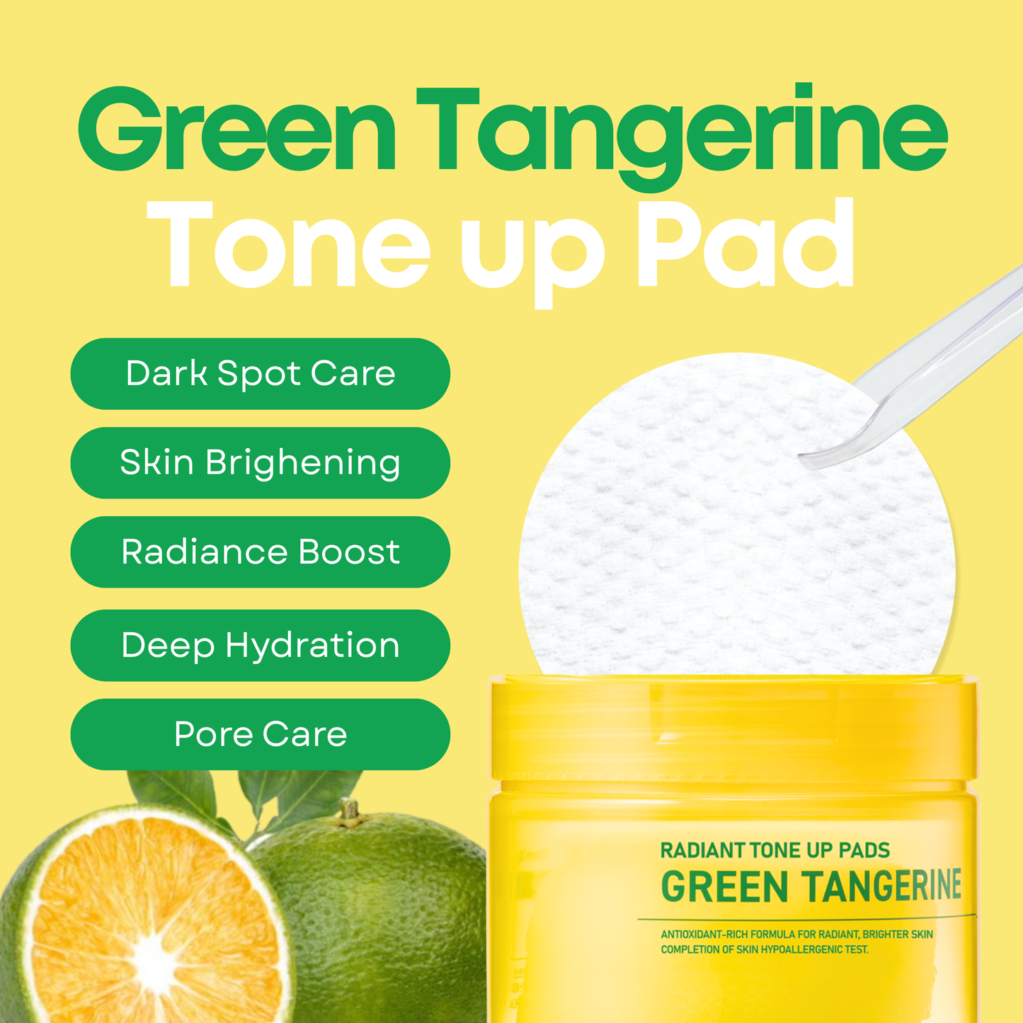 Green Tangerine Radiant Tone Up Pads 50 Pads