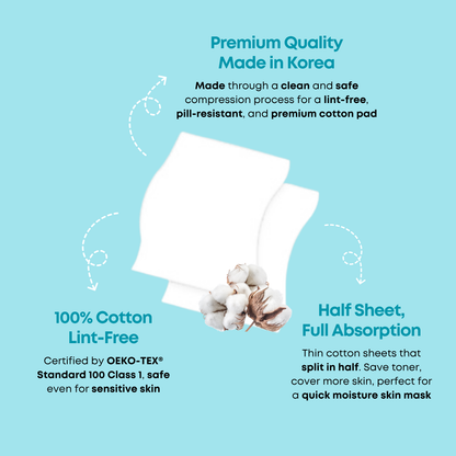 SOMISOME 1/2 Seeruse 100% Pure Cotton Pads 80/160 Count
