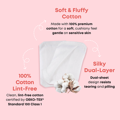SOMISOME Silky 100% Pure Cotton Pads 80 Count