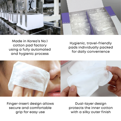 SOMISOME Portable Ssok Ssok 100% Cotton Pads 64 Count