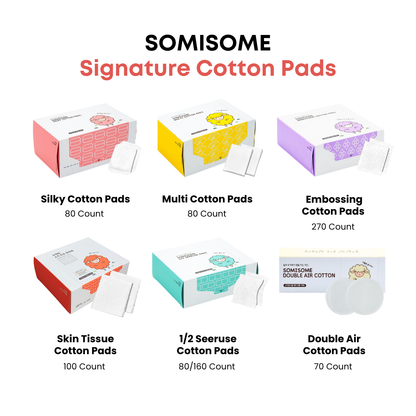 SOMISOME Silky 100% Pure Cotton Pads 80 Count