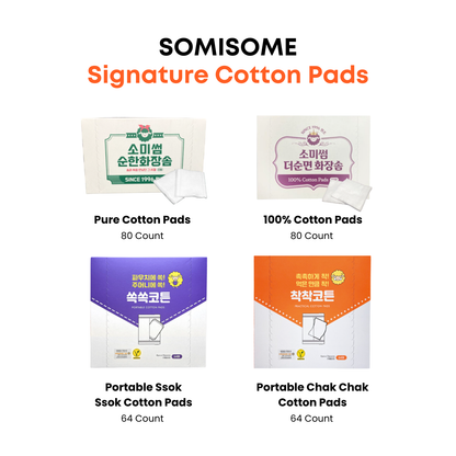 SOMISOME Skin Tissue 100% Pure Cotton Pads 100 Count